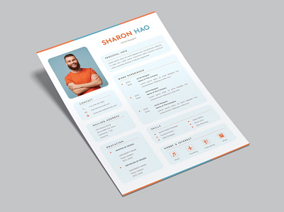 Free CV Resume Template V.52 branding clean corporate cover letter curriculum vitae cv design cv template design graphic design illustration introduction job minimalist motion graphics portfolio resume resume design resume template vitae work