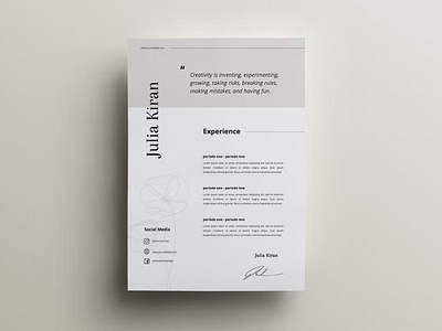 Free Minimal CV Resume