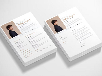 Free CV Resume A4 Print Template clean cover letter cv design cv template design e learning education platform graphic design illustration modern design online course website resume resume design resume template study web web design web ui website website design