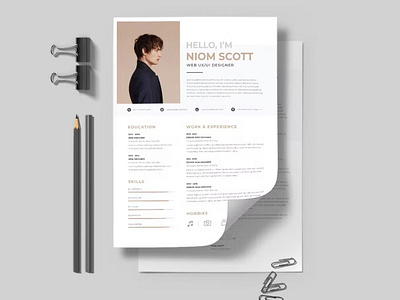 Free CV Resume A4 Print Template