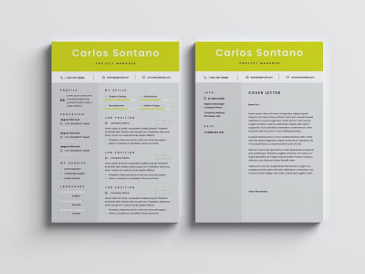 Resume Word a4 branding clean cover letter cv design cv template design doc e learning ecommerceweb graphic design modern design motion graphics online course website professionally resume resume design resume template resume word website design