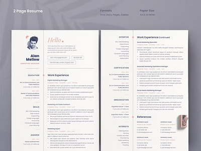 Free Resume Template Modern clean cover letter cv design cv template design graphic design illustration indesign job cover letter job cv motion graphics professional resume resume design resume minimalist resume template template modern ui uiux