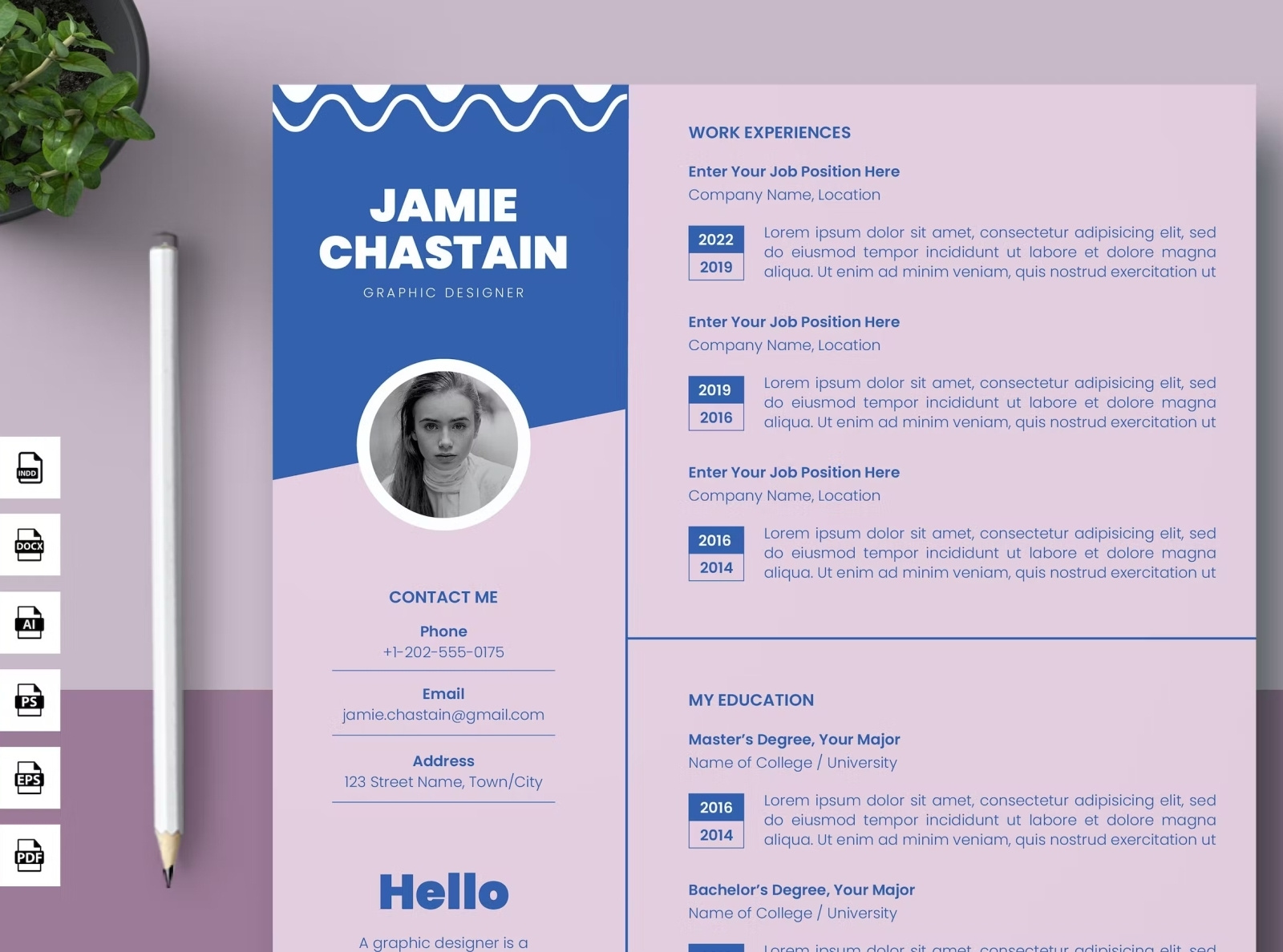 Resume and Cover Letter Template by Design My CV on Dribbble