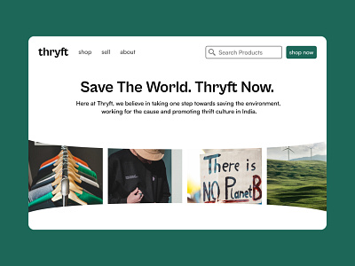 thryft carousel 2d branding design ecommerce flat graphic design inspiration online shop retail ui webd webdesign website design