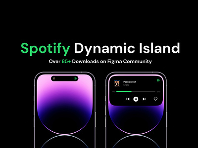 Spotify Dynamic Island 2d design drake dynamic island music player spotify ui
