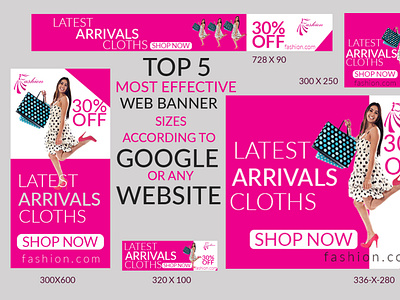 5 most effective web banner sizes according to Google