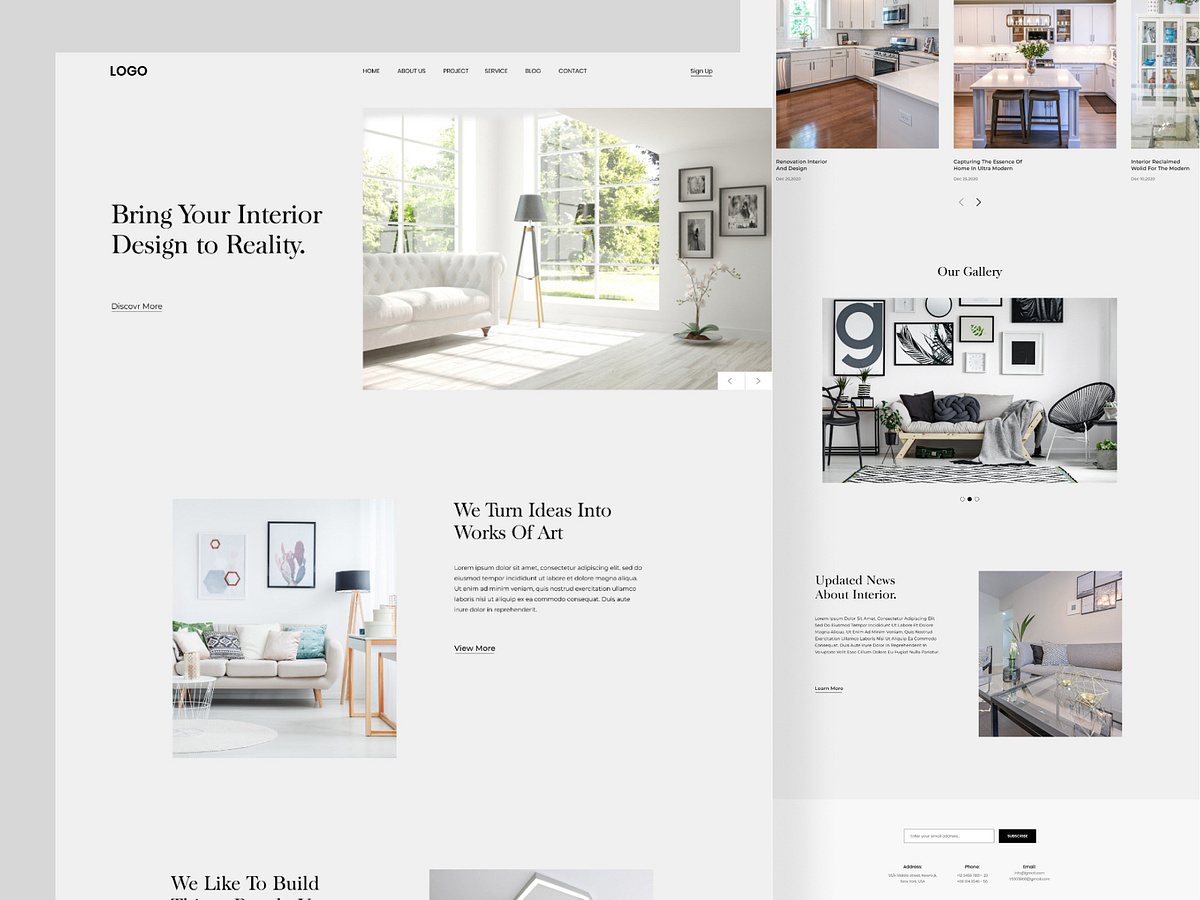 Interior Landing Page Design by webflix on Dribbble