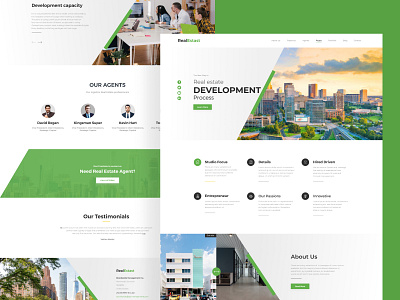 Real Estate Landing Page branding clean clean design clean website graphic design green landing page minimal real estate typography ui uiux uiux design ux web webdesign webflix website