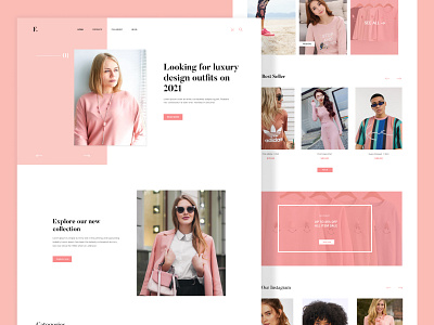 Fashion E-Commerce Website branding clean clean design clean website fashion graphic design home landingpage minimal ui uiux ux web web design web template webflix website webui