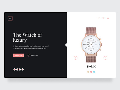 Luxury Watch Website Header