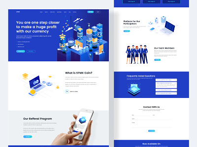 Cryptocurrency Website and landing page best website clean design clean ui clean website cryptocurrency cryptocurrency app graphic design landing page landing page design landingpage ux ux design webflix website website builder website concept website design websites