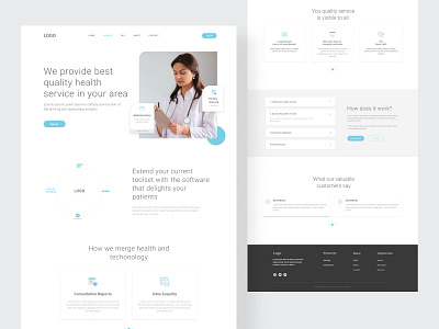 Healthcare & Medical Website Landing Page care clean clean website doctor dribbble health healthcare landing page landingpage medical minimal popular ui uiux ux web web design webflix website website design