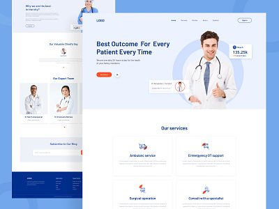 Medical Website & Landing Page agency best website clean clean website dental dribbble graphic health healthcare landingpage medical minimal popular ui uiux ux web web design website website design