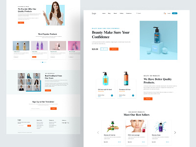 Beauty products Web Concept agency beauty beauty website best website clean website ecommerce girls minimal oil popular product product design product website ui ux web web design webflix website