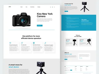 Camera : Product Landing page agency app branding brandoxide camera clean website design designer e commerce graphic design landing page masud minimal product ui ux web web design webflix website