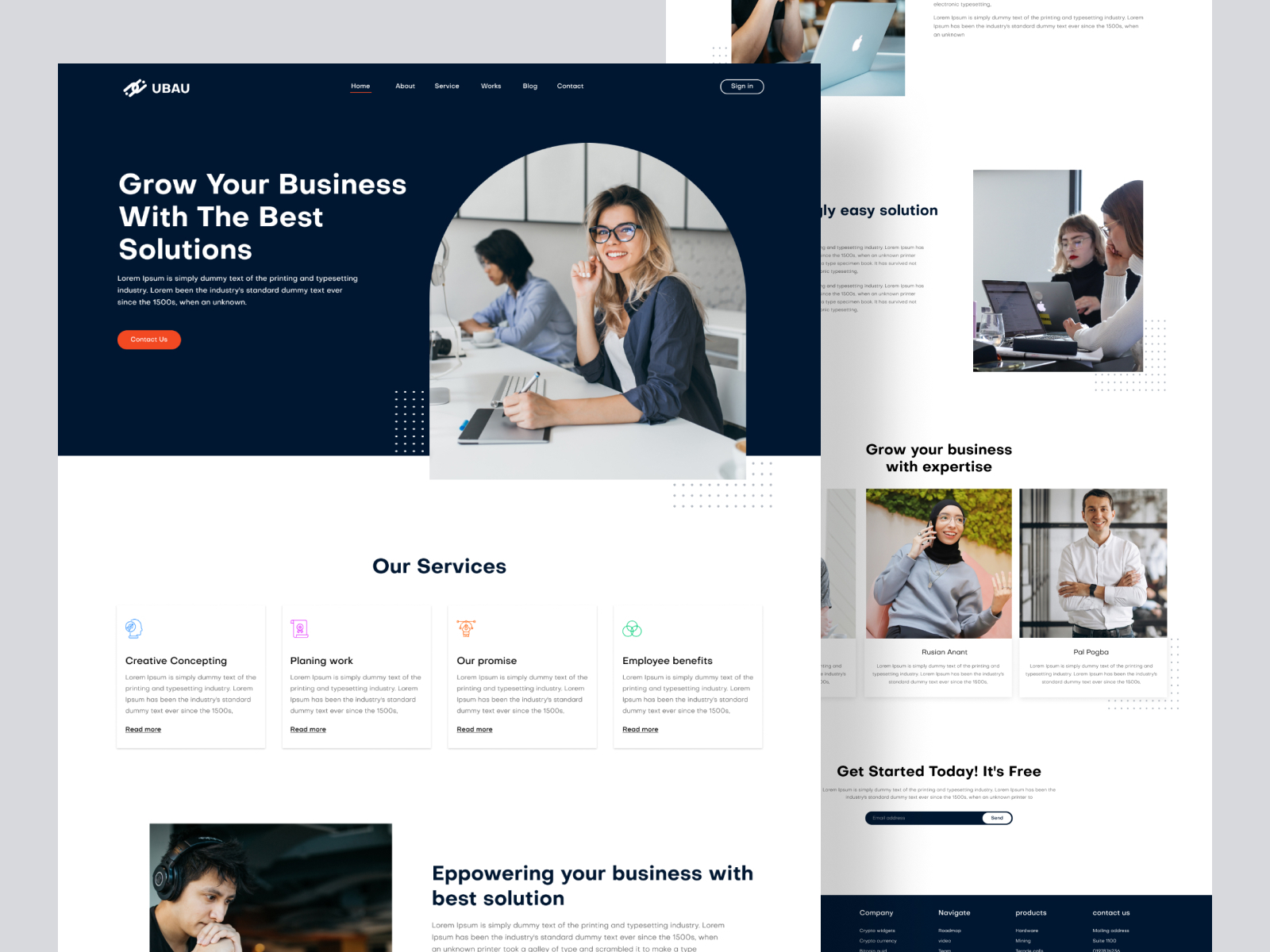 Business Solutions - Landing Page by webflix on Dribbble