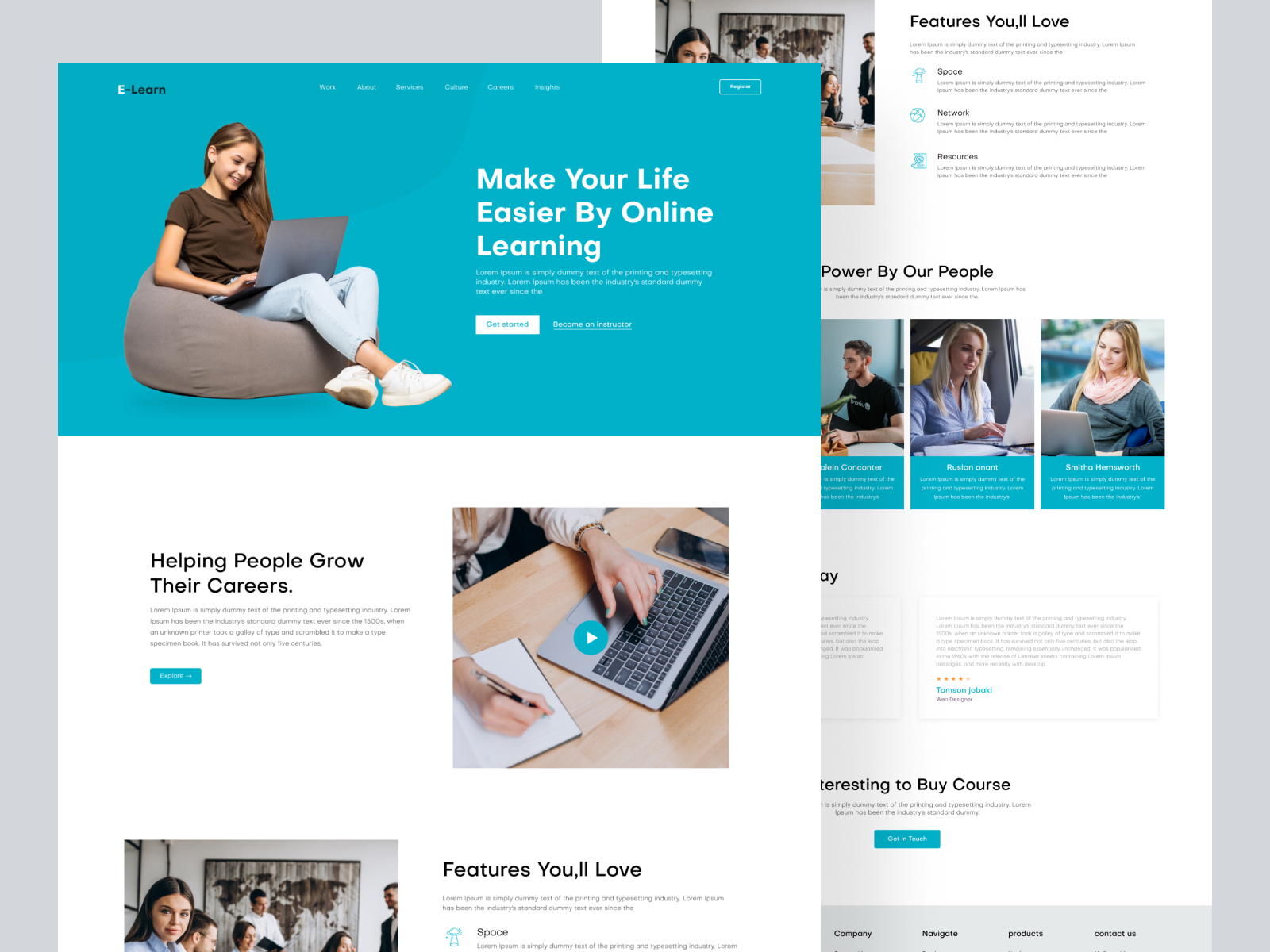 Online Learning Website Design by webflix on Dribbble