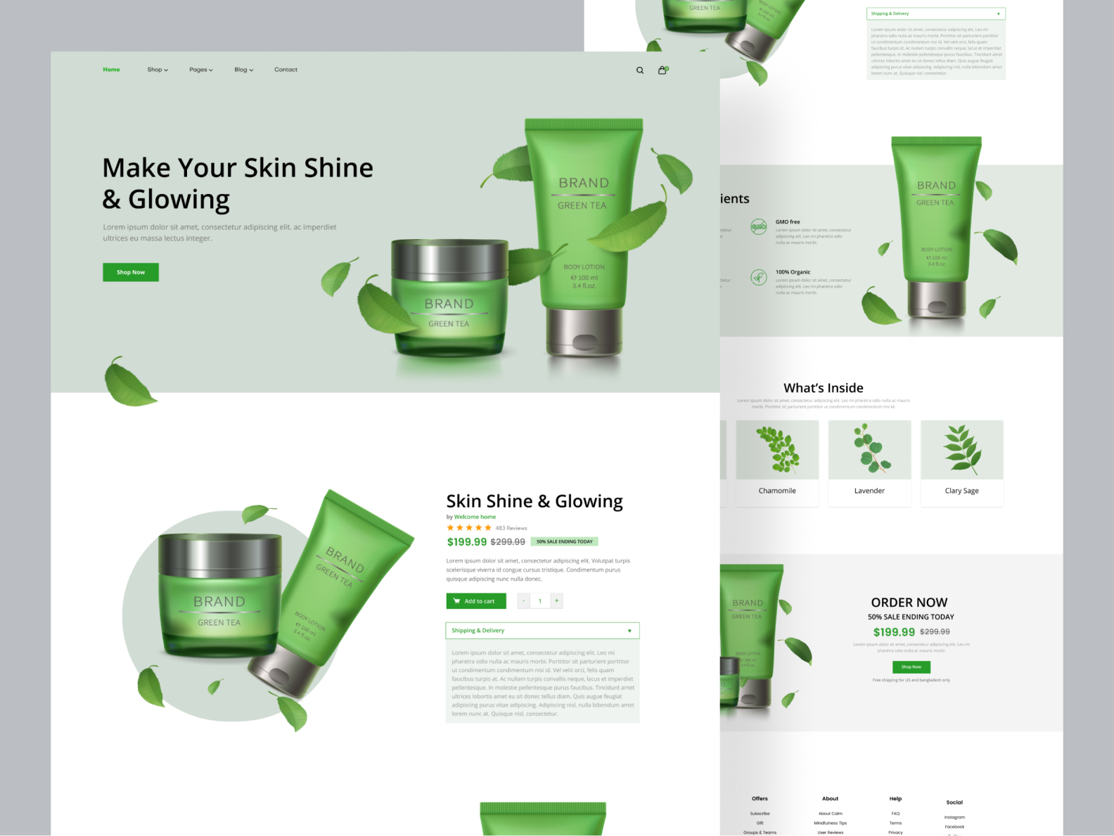 Cosmetic Product Landing Page Concept