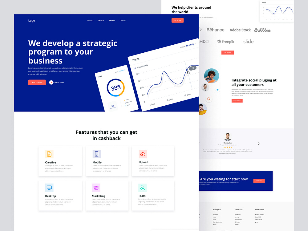 Saas company website & landing page by webflix on Dribbble