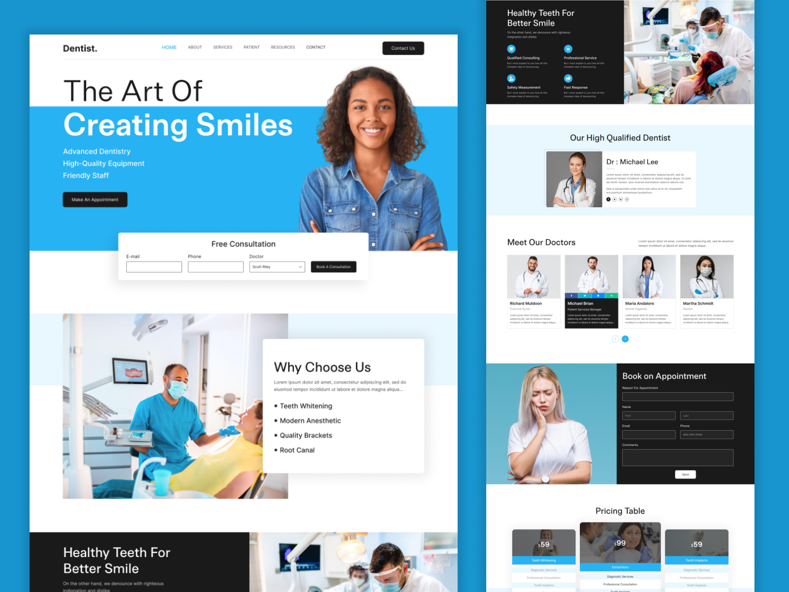 Dental Clinic site Design by webflix on Dribbble