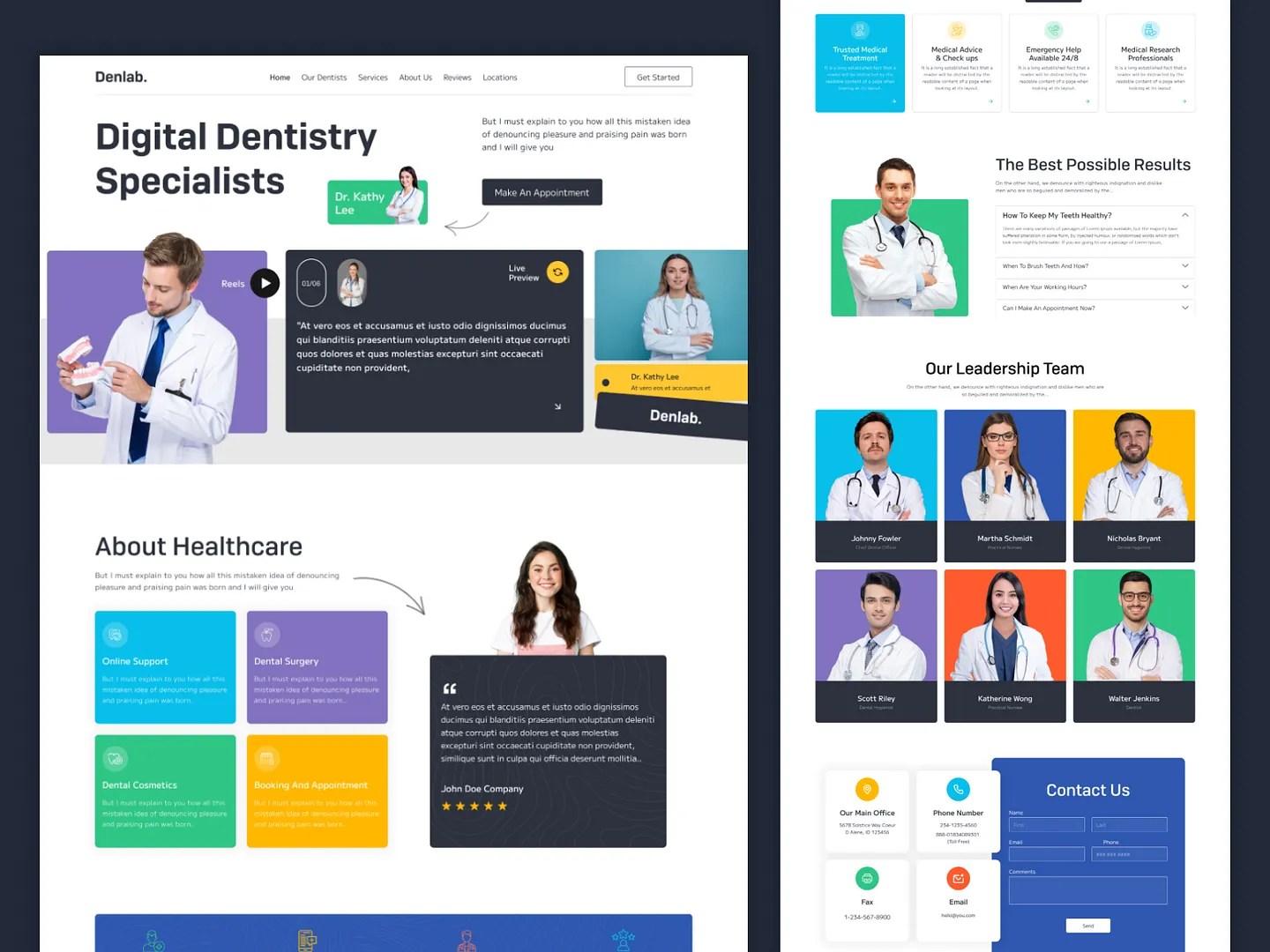 Modern Clinic Website Design for Dental Practices