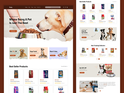 🐶Frizty - Pet Food Stores' Website  Design😺
