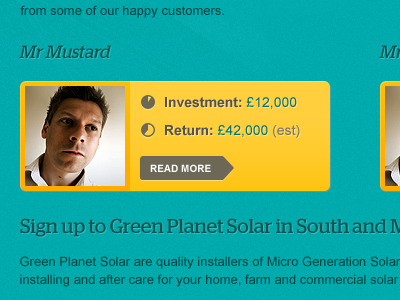 Green Planet 3 button green solar solar panels testimonial website