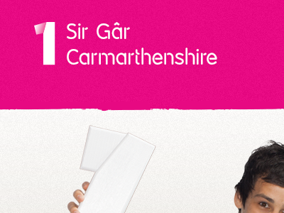 Un Sir Gar / One Carmarthenshire branding clean fhz frequency frequency is grain identity logo noise one carmarthenshire pink uk un sir gar wales web website design