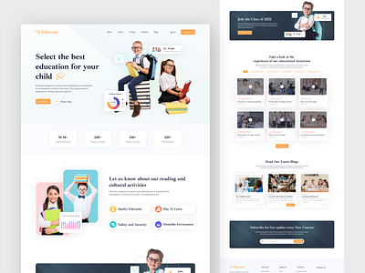 Educate || Education Landing page