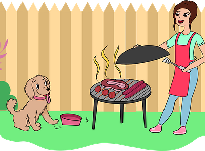 barbeque dog food art design graphicdesign illustration illustration art illustrations illustrator surreal surrealism vector