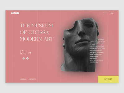 The Museum of Odessa Modern Art (Concept) design minimal ui web