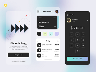 Banking app design concept
