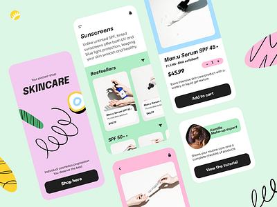 E-commerce - Skincare beauty brand color cosmetic design ecommerce mobile product shop shopping skin skin care sustainable ui uiux ux