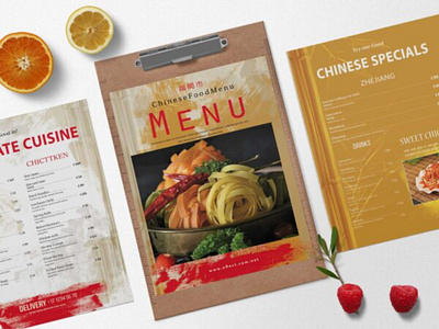 Sushi Bar Chinese Menu Design