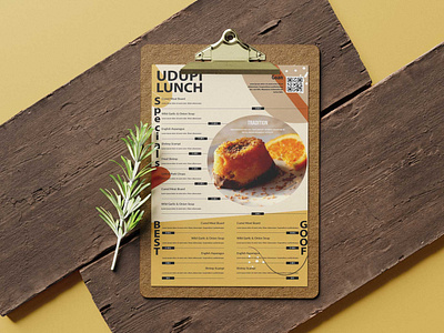 Udupi Restaurant Poster Tabloid Menu Design