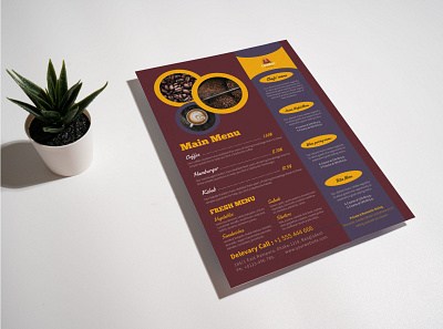 Cafe Menu PSD Template 2020 design design template designs illustration latest 2020 menu menu design menu design template psd psd mockup web