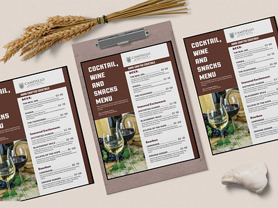 Prime Cocktail House Menu PSD Template