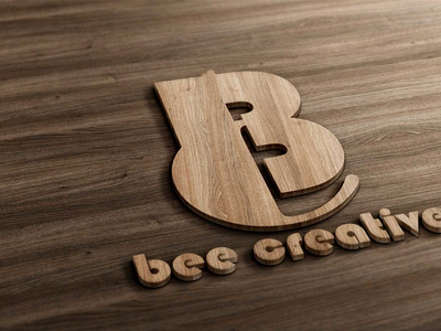 Wood 3D PSD Logo Mockups