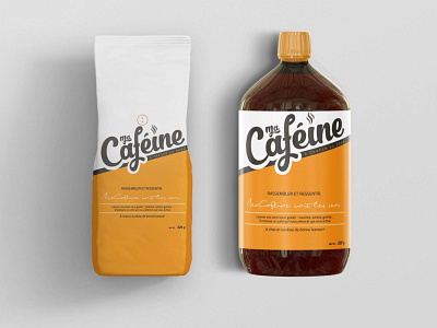 Cafeine Chemical Bottle Label Mockup