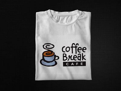 Coffee Break print T-shirt Mockup basic branding break coffee design design template designs freebies illustration mockup printed psd mockup tee tshirt web white