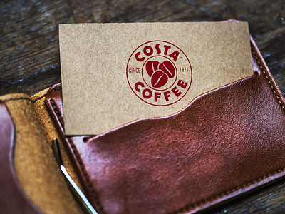 Costa Coffee Wallet Card Mockup branding business card cafe calling costa coffee design design template designs illustration new psd mockup tag wallet card web