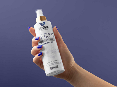 Medcosa Pain Relief Spray Bottle Mockup