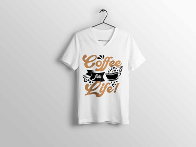 Fresh Coffee White T-shirt Design 3d animation branding coffee design design template designs fresh graphic design illustration logo motion graphics psd psd mockup tshiet ui web white