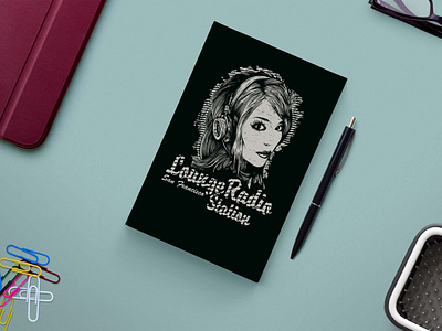 Free Girl Black Book Cover Mockup