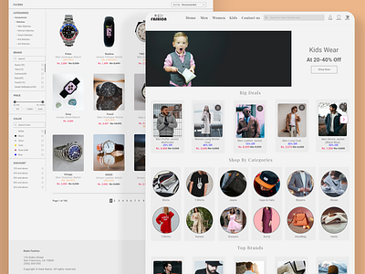 E-Commerce Web UI Design design ecommerce fashion ui web webdesign