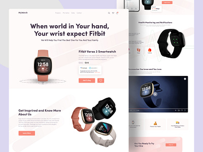 Product Web UI Exploration || 2021 2021 trend best buyer clean dribbble best shot homepage landingpage minimal product shop smartwatch top ui uidesign uiux uxdesign web web design website design