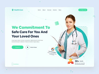 Medical Web and UI Exploration || 2021 clean ui doctor doctor appointment header health healthcare hospital medical minimal simple uidesign uidesigner uiux web