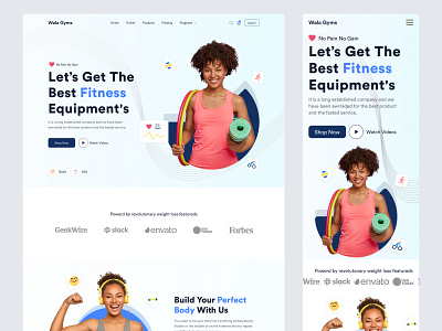 Gym - Product Landing Page & UI Exploration