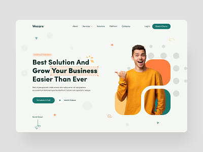 Tech solution landing page and UI Exploration