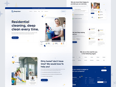 Cleaning Service landing page and UI Exploration